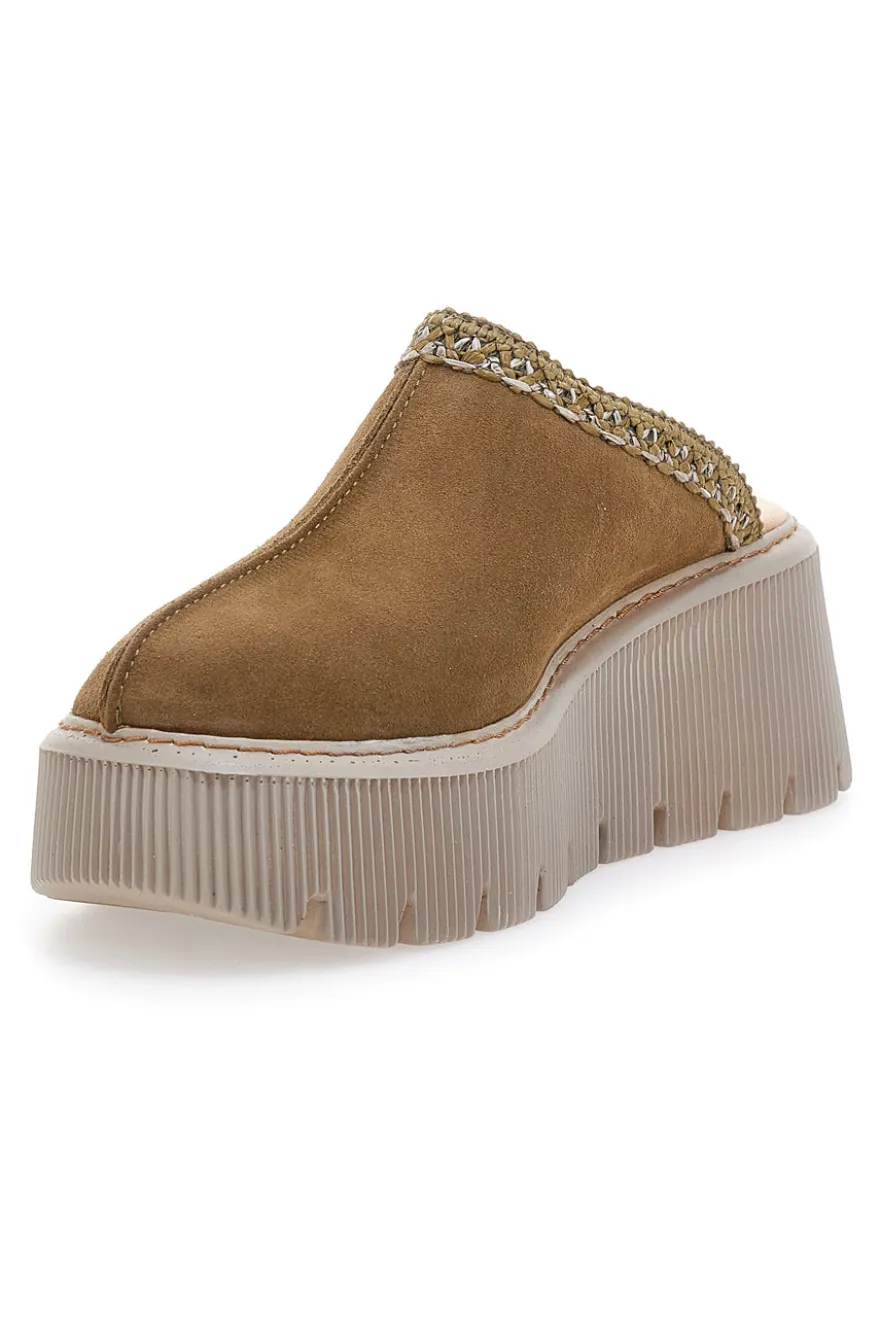 Zoccoli Sabot Invernali Marrone con Platform PITTARELLO 5796