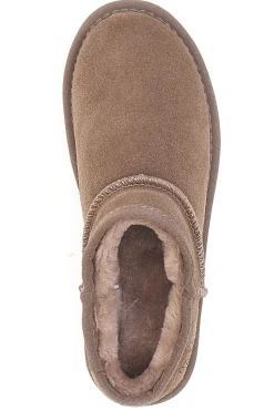 Zoccoli Taupe con Pelo in Vera Pelle MON DIEU WD5530T