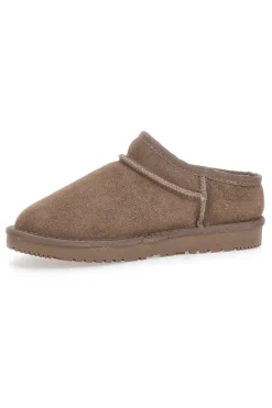 Zoccoli Taupe con Pelo in Vera Pelle MON DIEU WD5530T