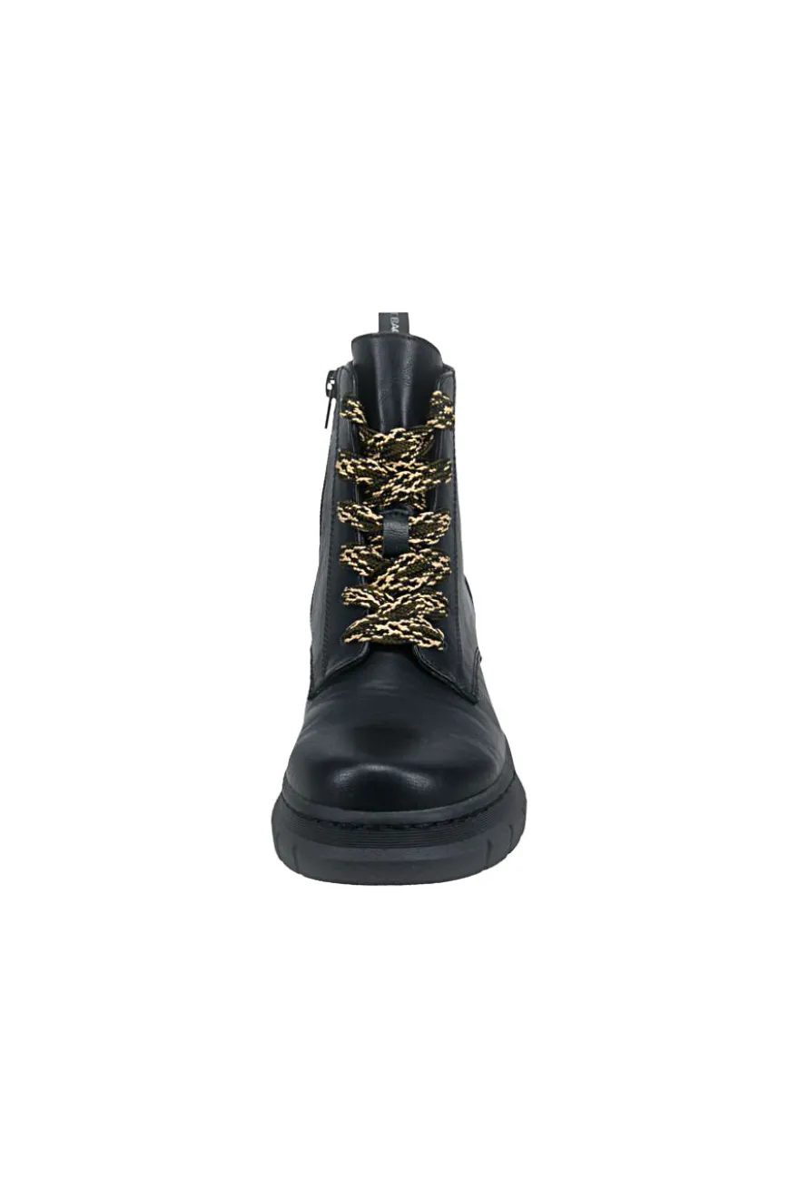 Anfibi neri caldi con zip e suola carrarmato Bagatt D35ANC355000