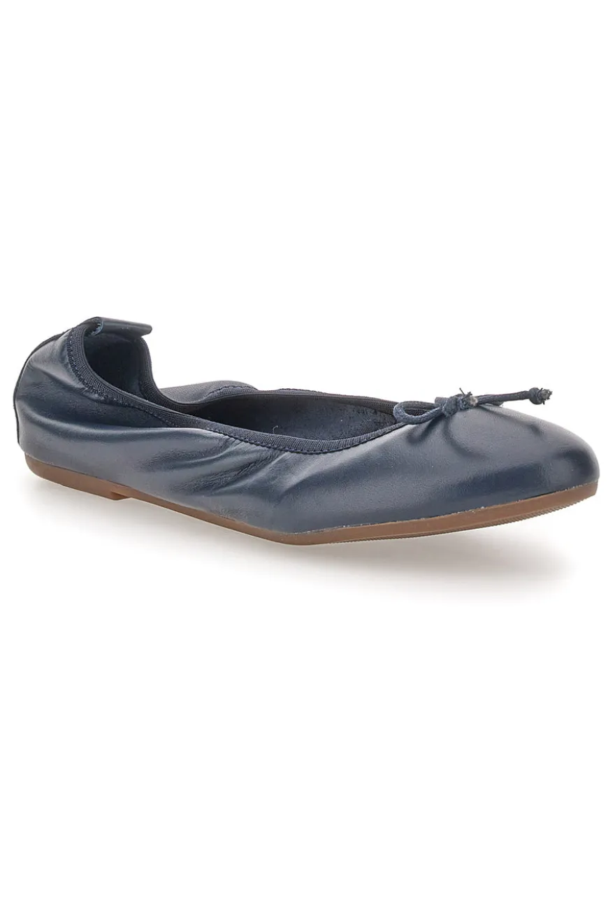 Ballerina blu in vera pelle Pittarello Look 818005