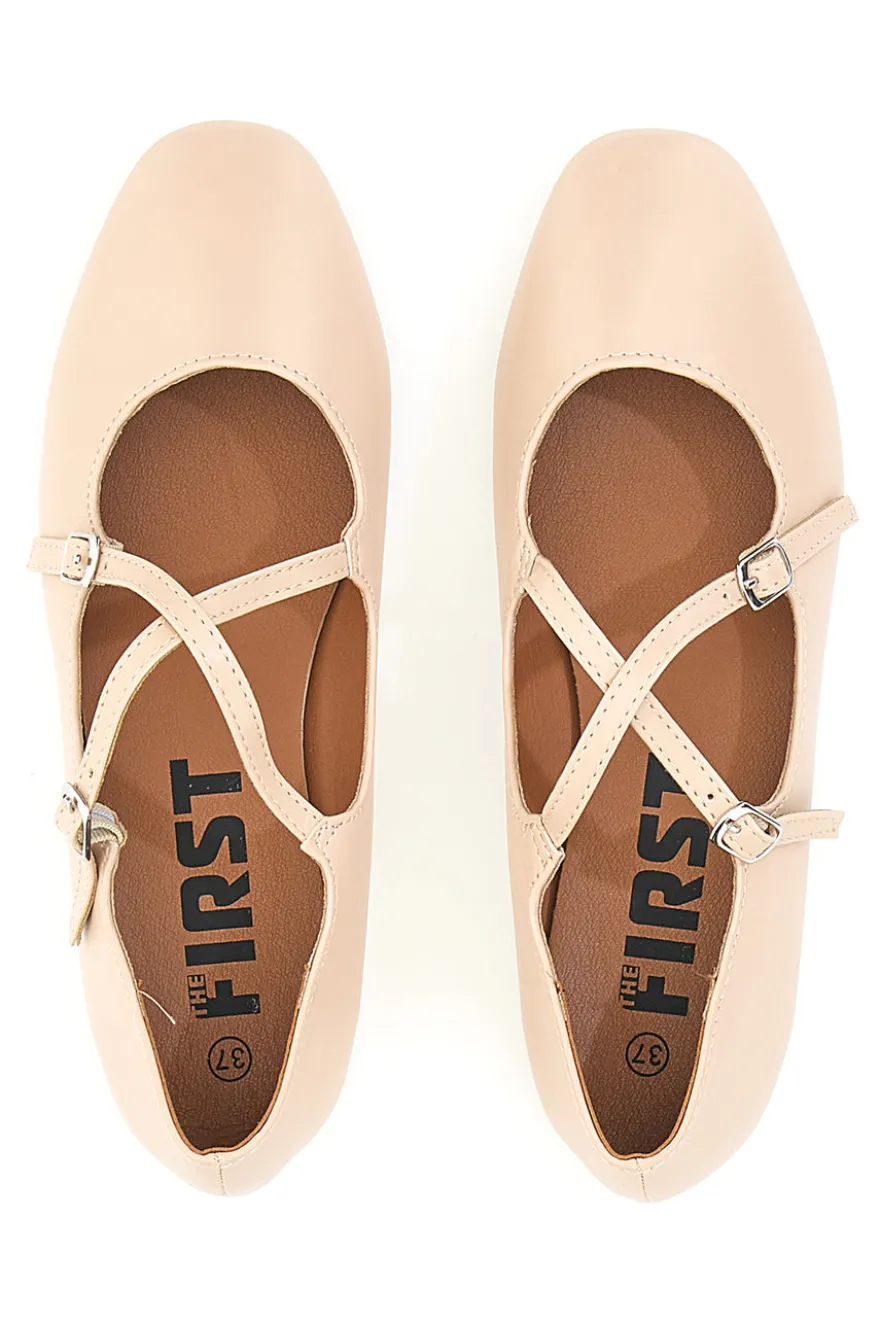 Ballerine rosa con cinturini The First IDEA02