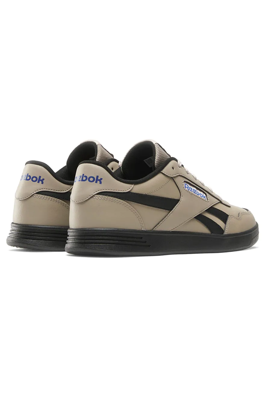 Beigefarbene Sneaker mit Reebok Court Advance-Obermaterial aus Leder