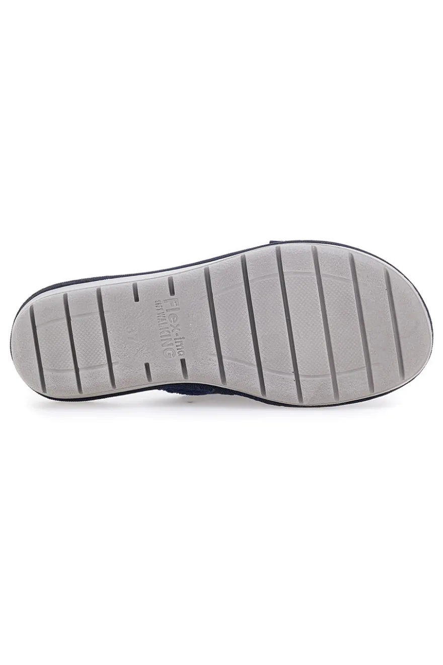 Blaue weiche Hausschuhe INBLU 72 LB