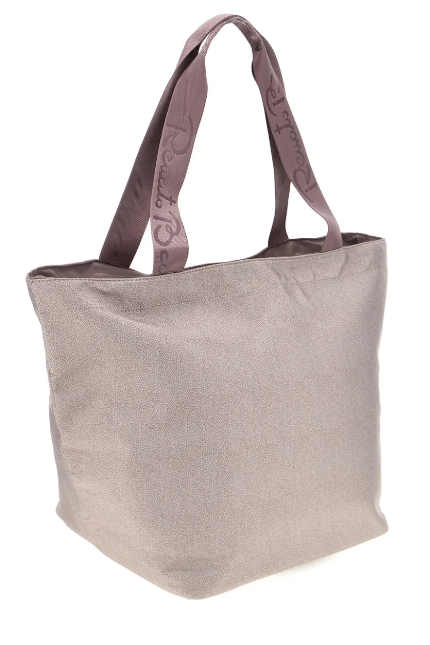Borsa mare beige rosa con zip Renato Balestra 61099/MIAB3