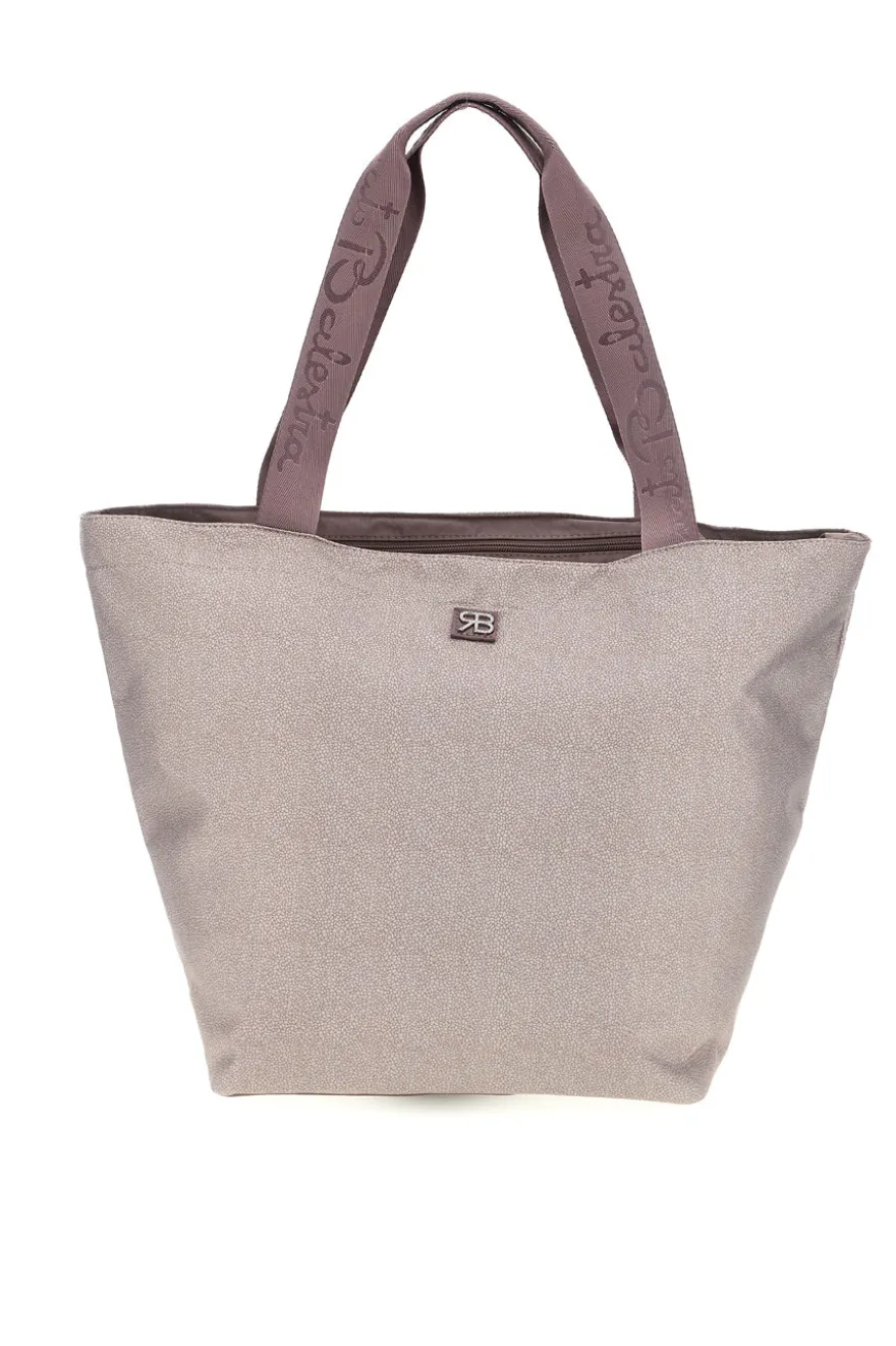 Borsa mare beige rosa con zip Renato Balestra 61099/MIAB3