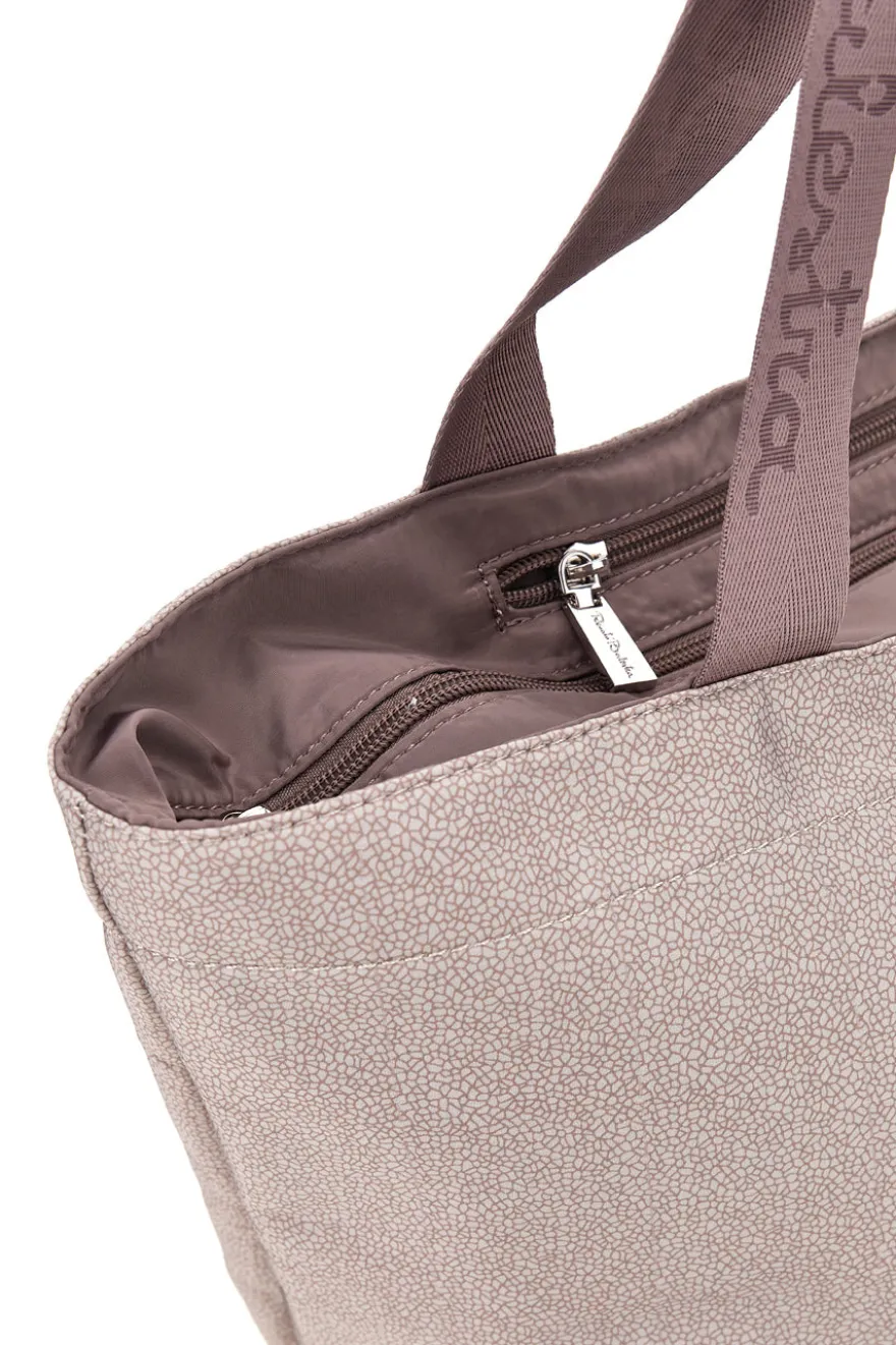 Borsa mare beige rosa con zip Renato Balestra 61099/MIAB3