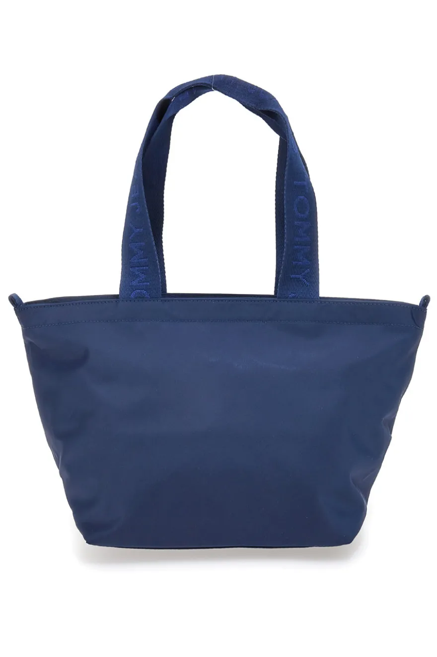 Borsa shopper mini blu in tessuto con manici logati Tommy Jeans Daily Mini Tote