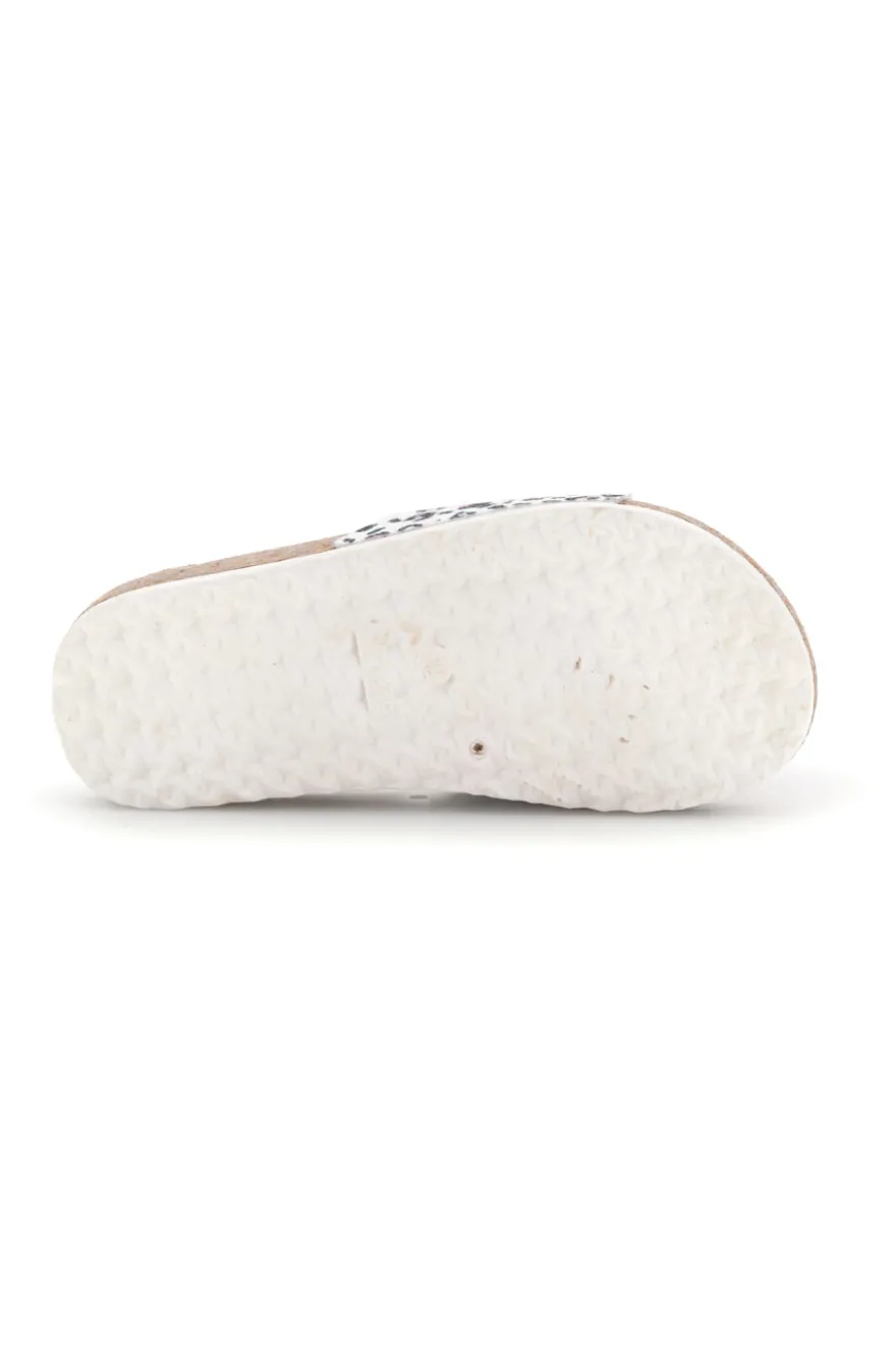 Ciabatte Bianche con Stampa Animalier Pitt kids 14400