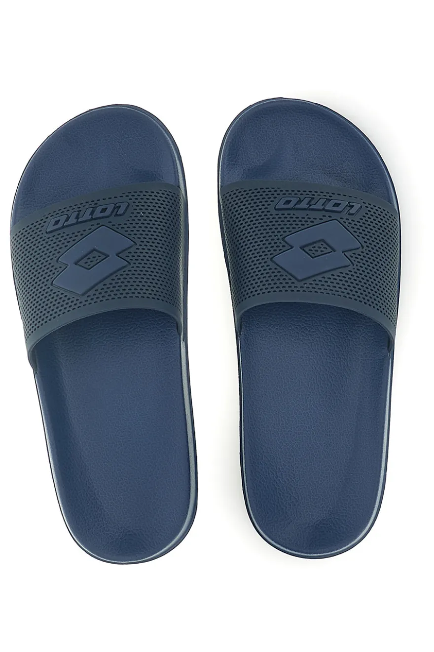 Ciabatte blu con fascia traforata Lotto Moku III Slide