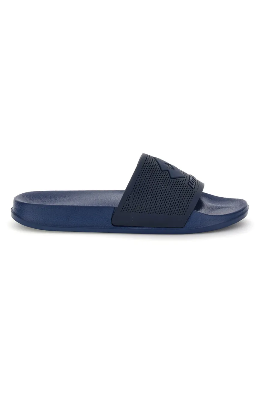Ciabatte blu con fascia traforata Lotto Moku III Slide