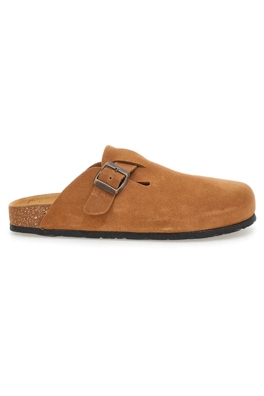 Ciabatte cuoio con fibbia in vera pelle Pittarello Tierra 335A013PR