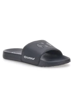 Ciabatte Nere Fascia Singola Logo Superga 24S753