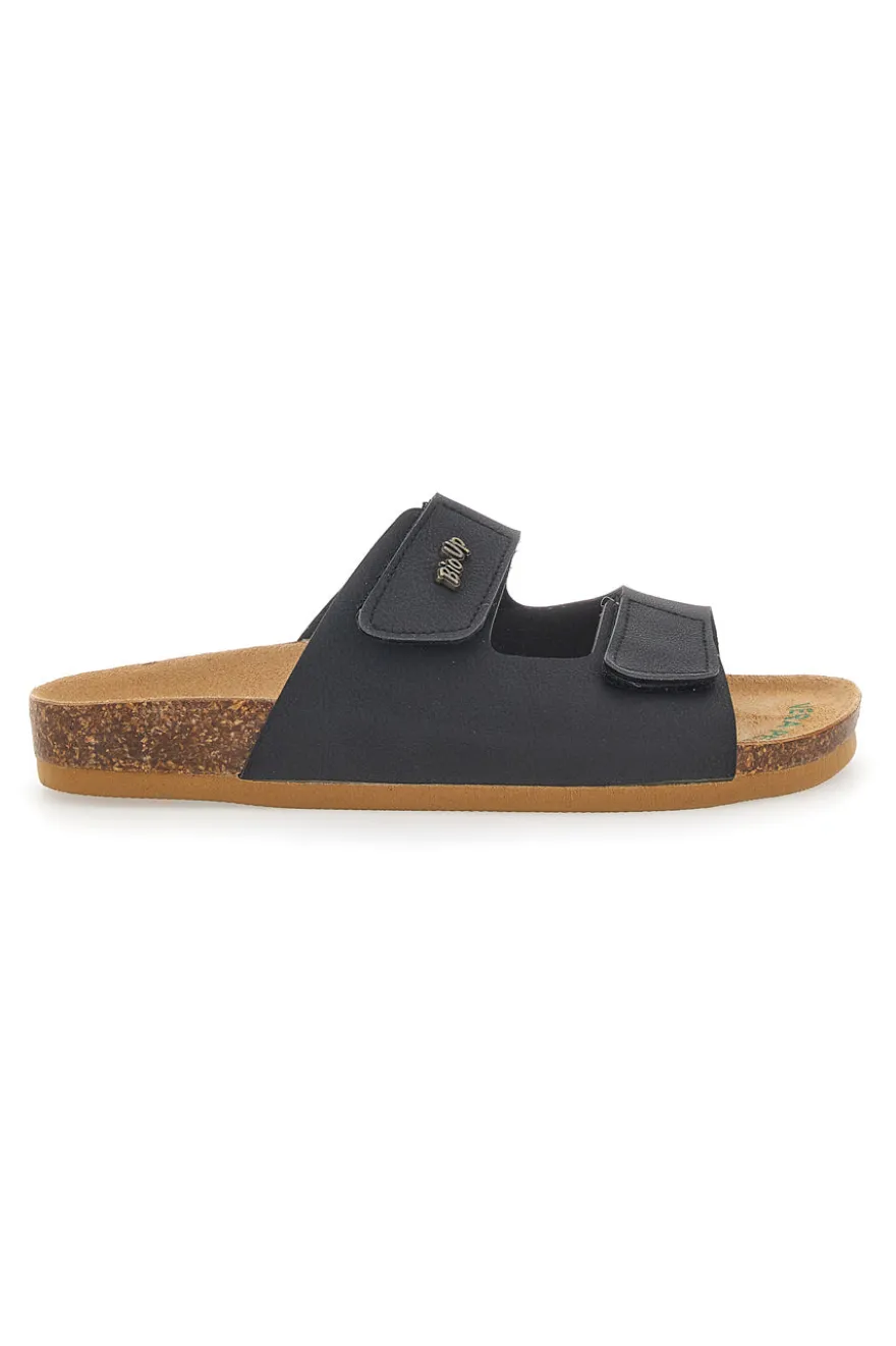 Ciabatte Nere Made In Italy Con Sottopiede In Vera Pelle Bio Up 26411