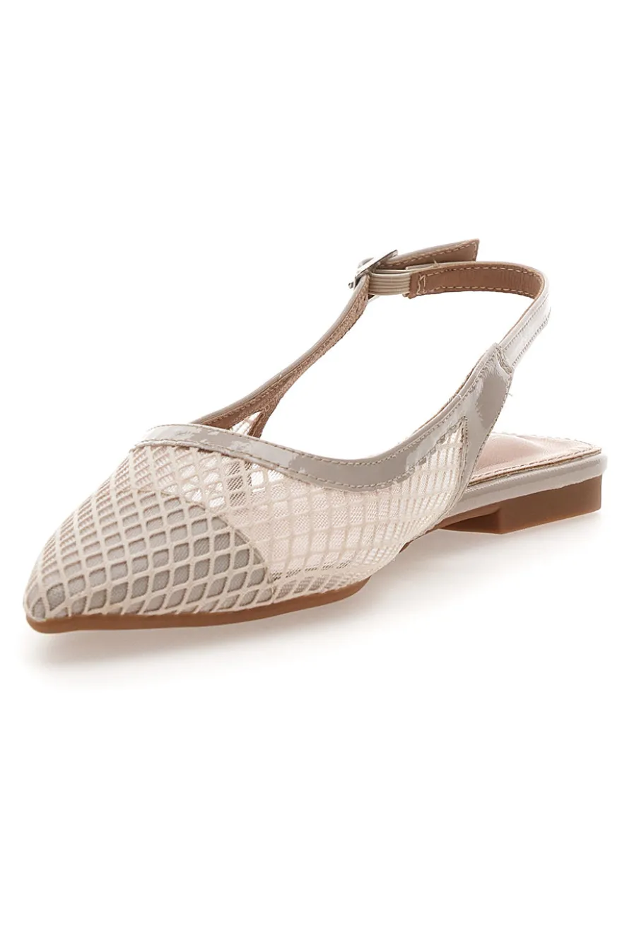 Décolleté beige con cinturino posteriore Le havre XQJ52012