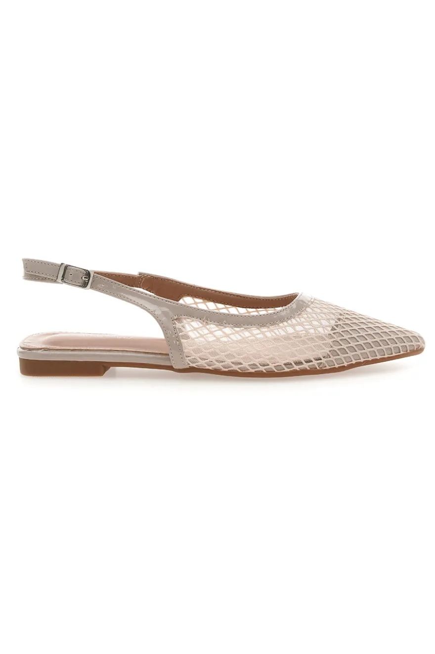 Décolleté beige con cinturino posteriore Le havre XQJ52012