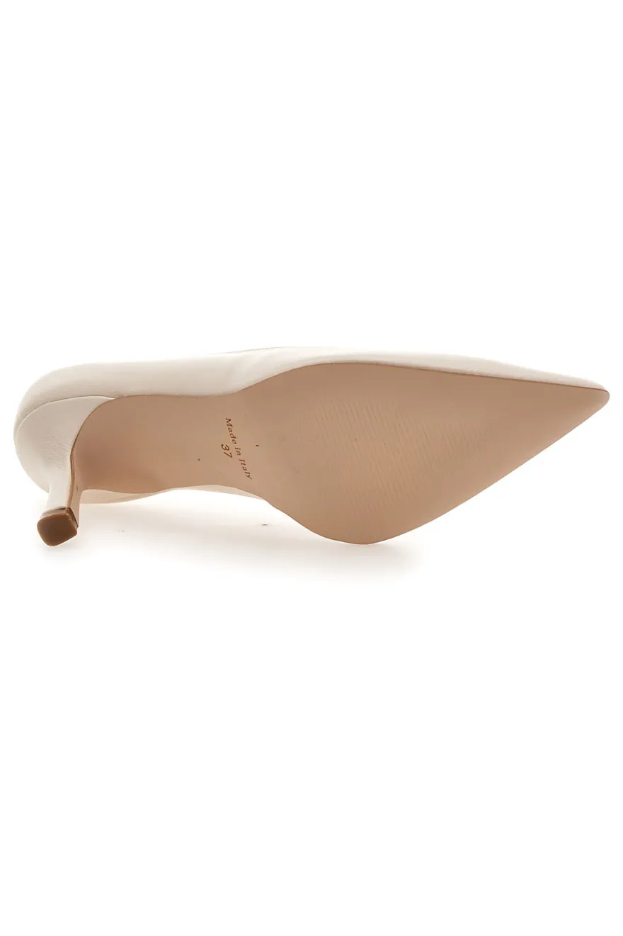 Décolleté panna con tacco Pittarello Glam 3866