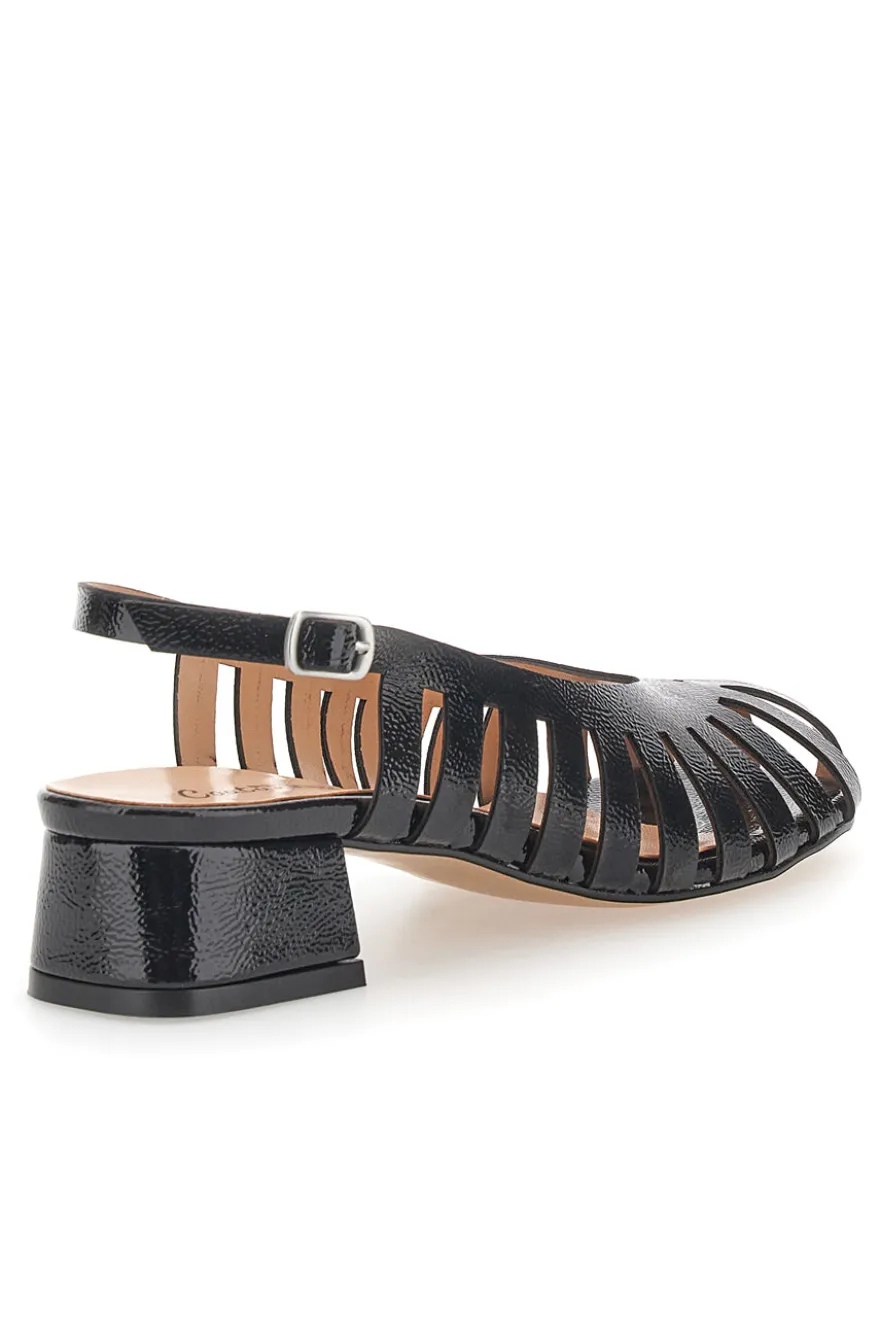 Décolleté Slingback Nere Con Tacco Basso e Punta Chiusa PITTARELLO COUTURE 3906