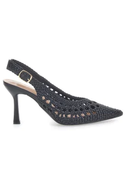Décolleté Sling-back Nero First Lady P588