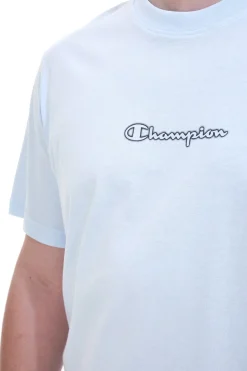 Maglia a Maniche Corte Azzurra Con Stampa nel Retro Champion 22077