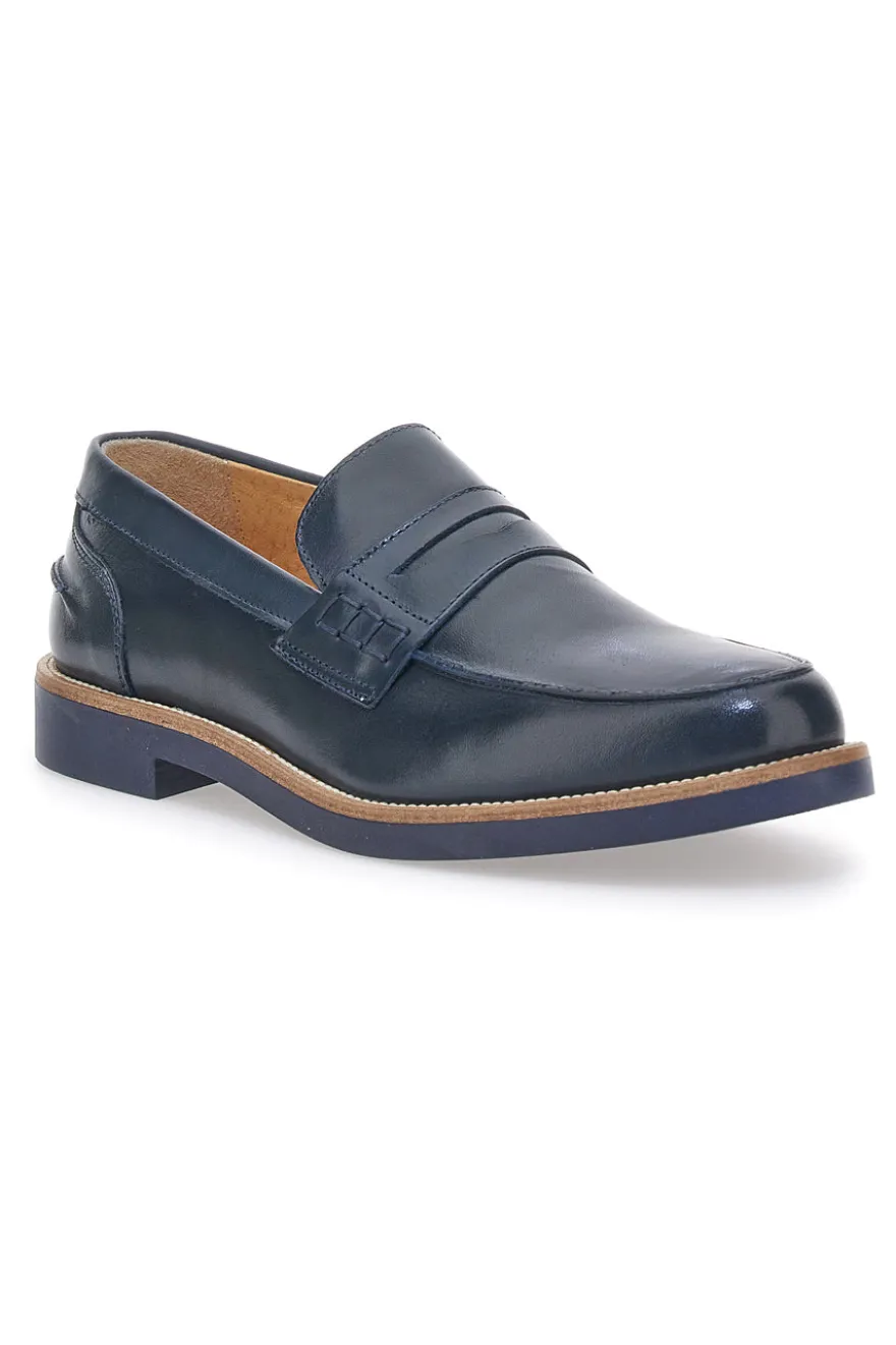 Mocassini Blu con Bocca di Leone PITTARELLO 8027