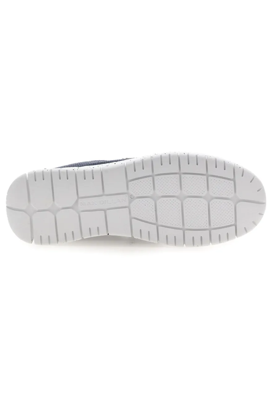 Mocassini blu in tessuto con suola leggera Max dillan MXM419907