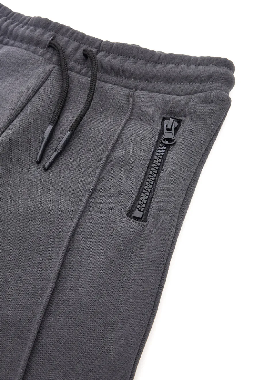 Pantaloni grigi felpati con stampa grafica Pitt Kids PT-KP-8009