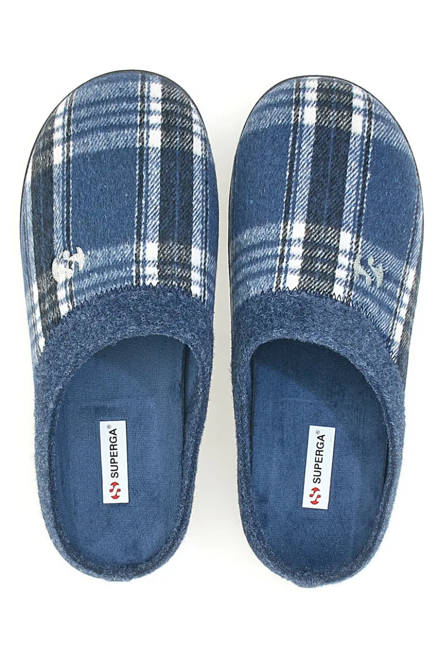 Pantofole Blu con Fantasia Scozzese SUPERGA 95394