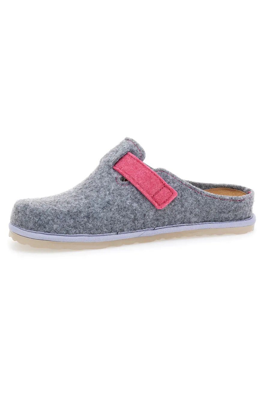 Pantofole Grigie con fibbia e sottopiede estraibile INBLU 38 cs