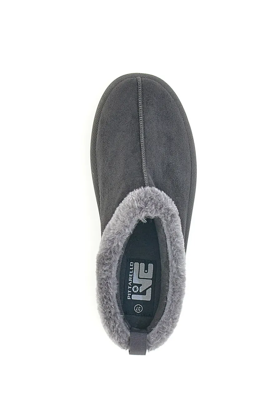 Pantofole Stivaletti con Pelo Grigie Con Platform Pittarello Love 1913