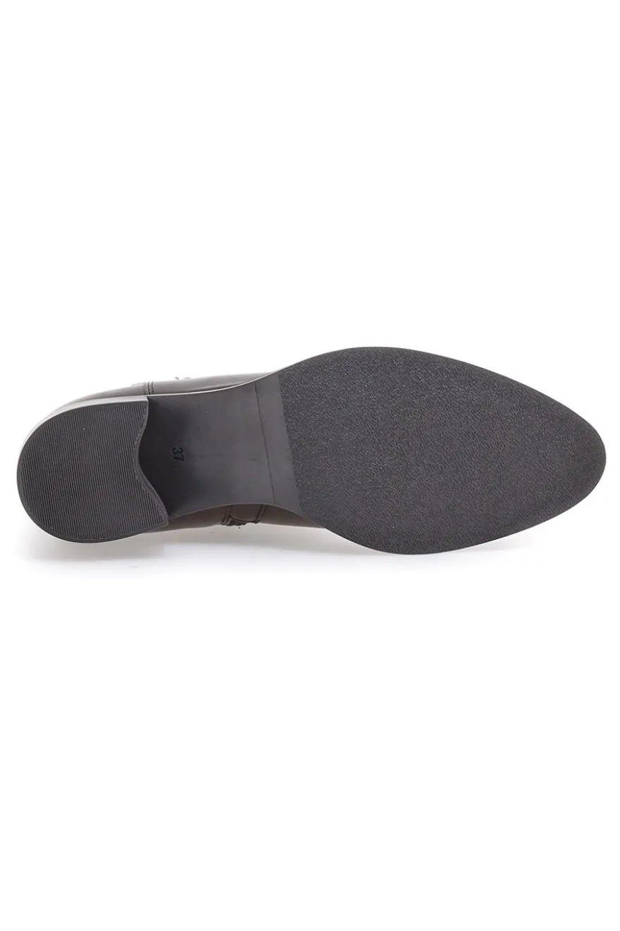 Pittarello Class 852160 Stiefeletten aus braunem Leder mit niedrigem Absatz