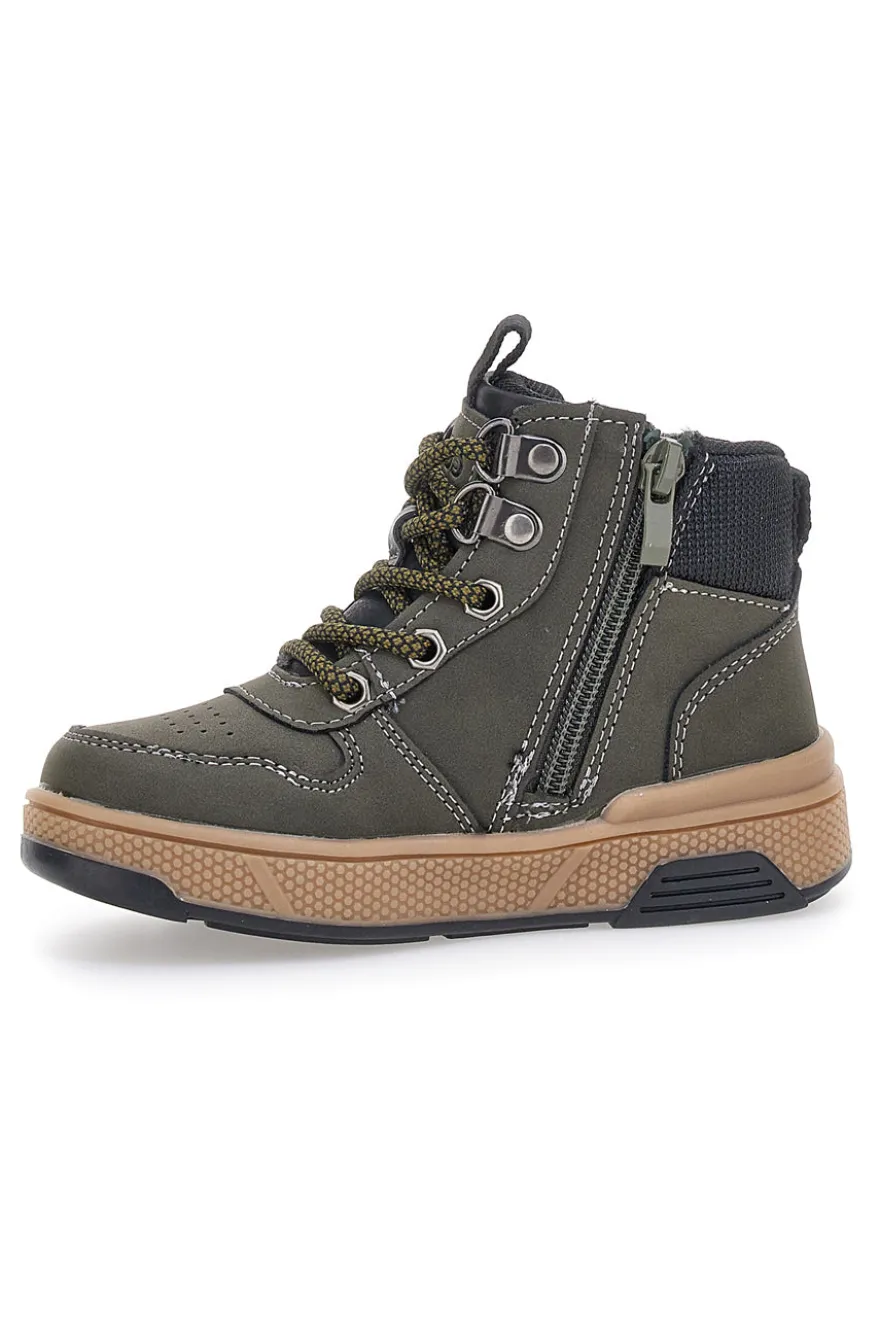 Polacchini verdi con cerniera Pitt kids BP8232106