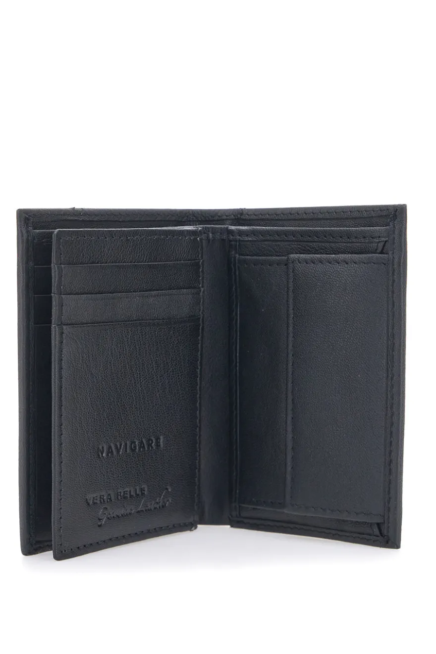 Portafoglio a Libro Nero con Porta Monete NAVIGARE PF881-48