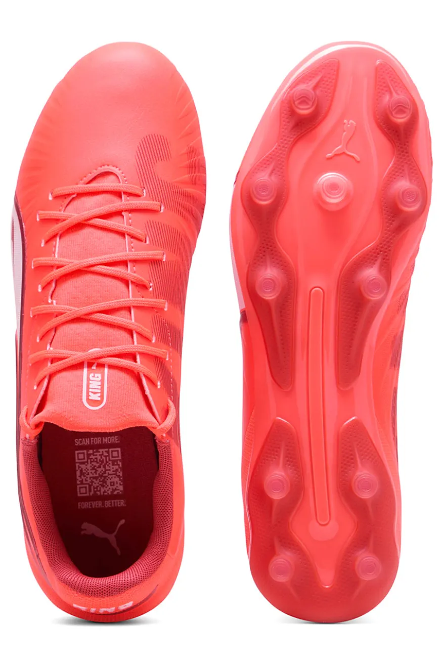 Rote Fußballschuhe für synthetischen und natürlichen Boden Puma King Match FG/AG