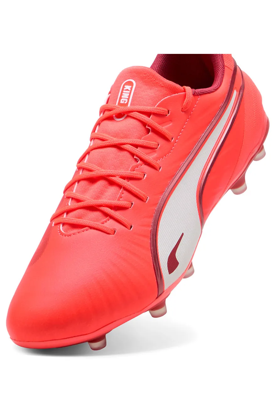 Rote Fußballschuhe für synthetischen und natürlichen Boden Puma King Match FG/AG