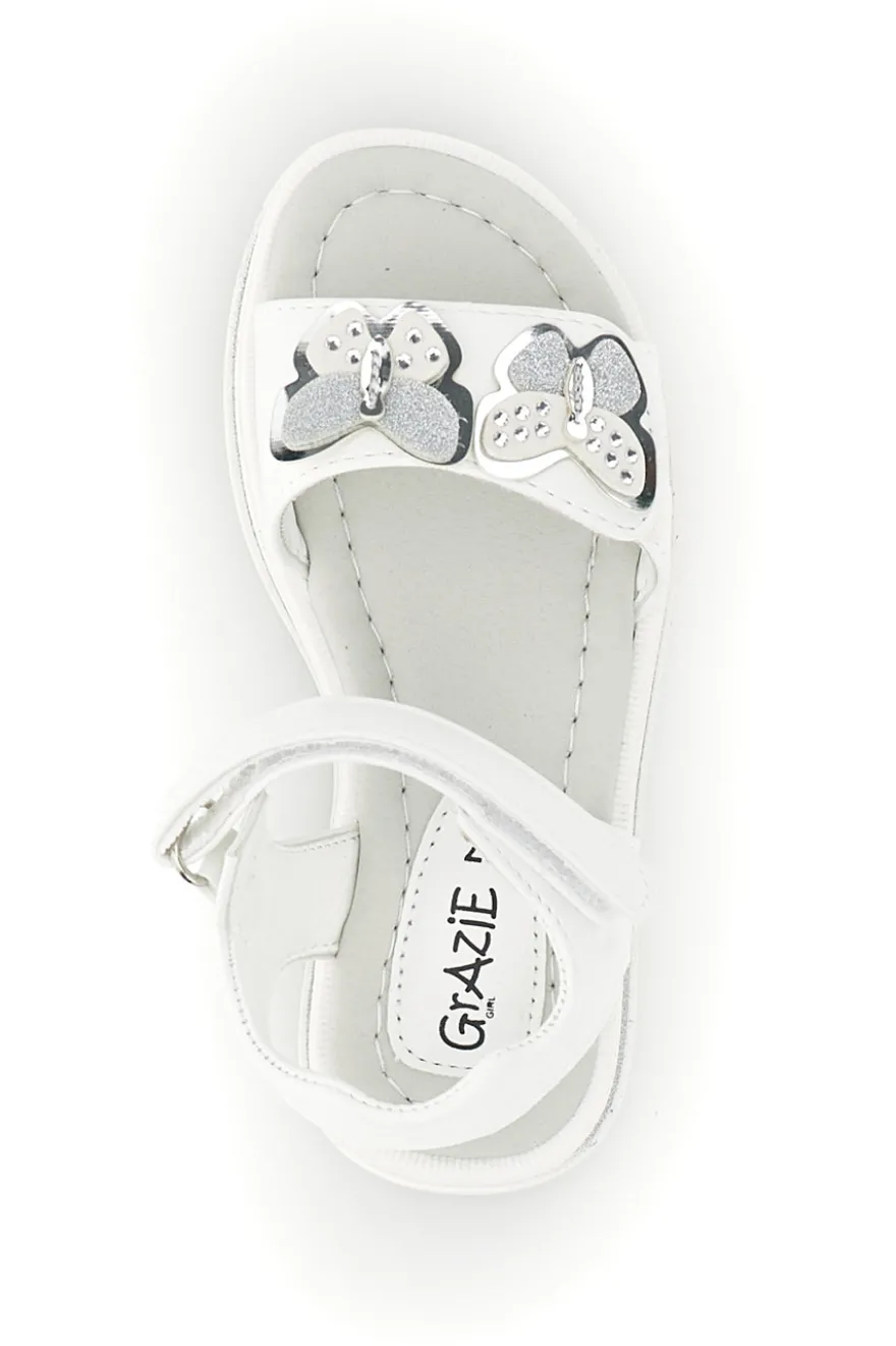 Sandali Bianchi con Applicazione Cuore Grazie girl 218593