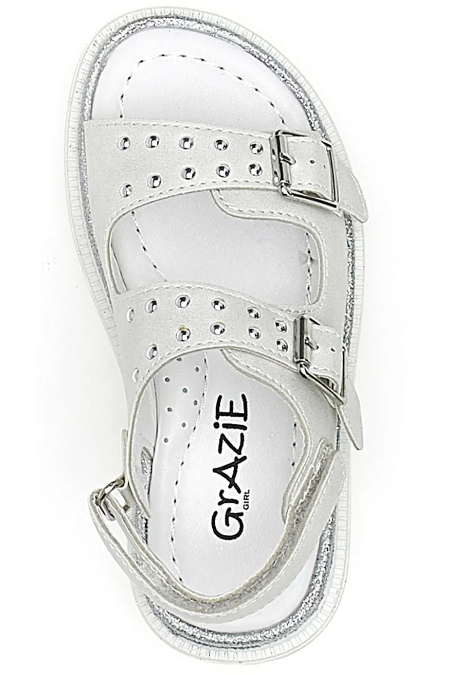 Sandali bianchi con borchie GRAZIE GIRL 229376