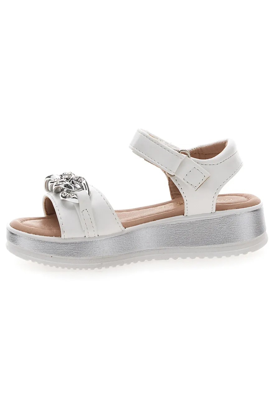 Sandali bianchi con catena PITT KIDS 39G2532S