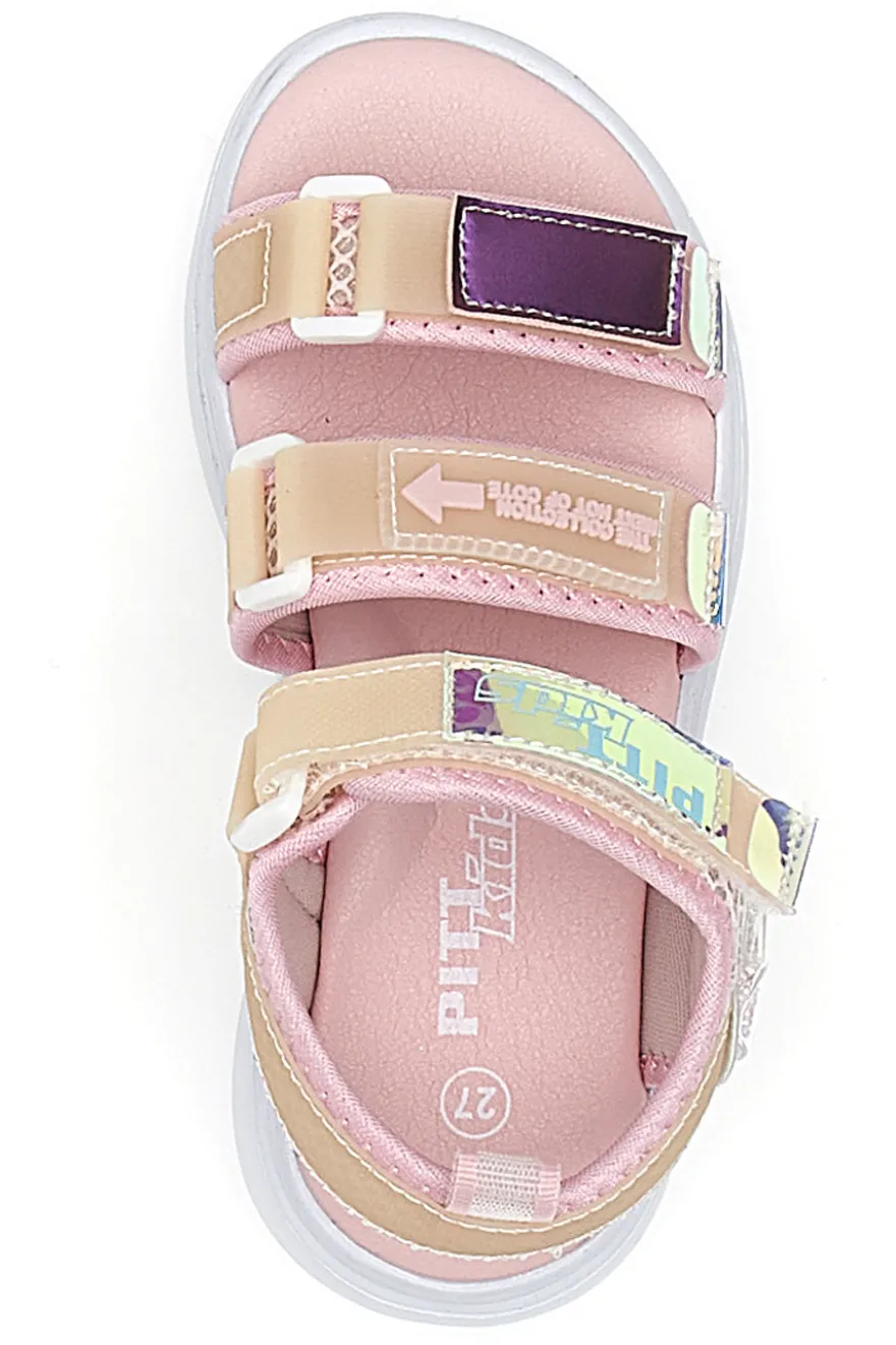 Sandali Bimba Rosa Con Strappo in Velcro Pitt Kids 2208903