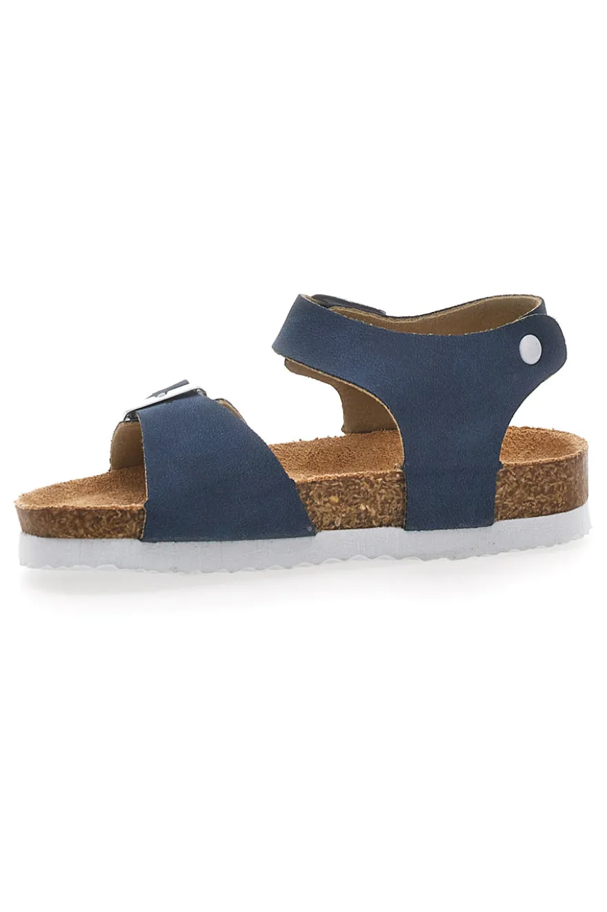 Sandali blu con doppia fibbia PITT KIDS 14466