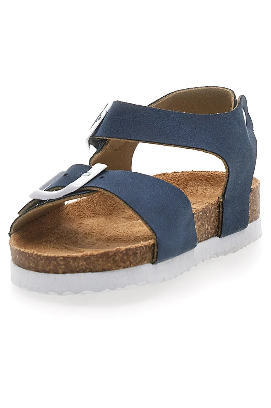 Sandali blu con doppia fibbia PITT KIDS 14466
