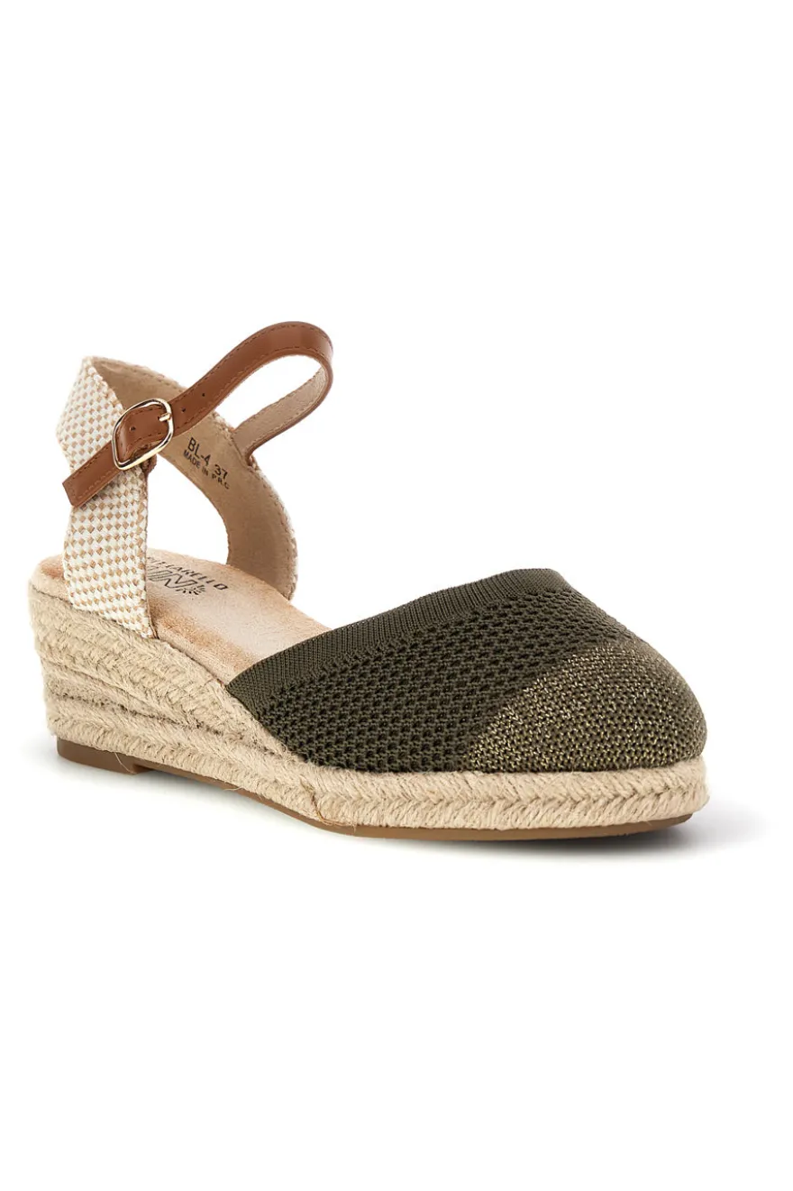 Sandali espadrillas Verdi con zeppa in corda Pittarello Sun Bl4