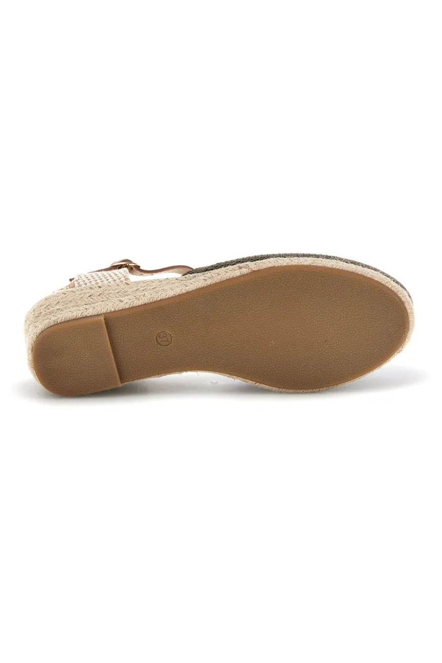 Sandali espadrillas Verdi con zeppa in corda Pittarello Sun Bl4