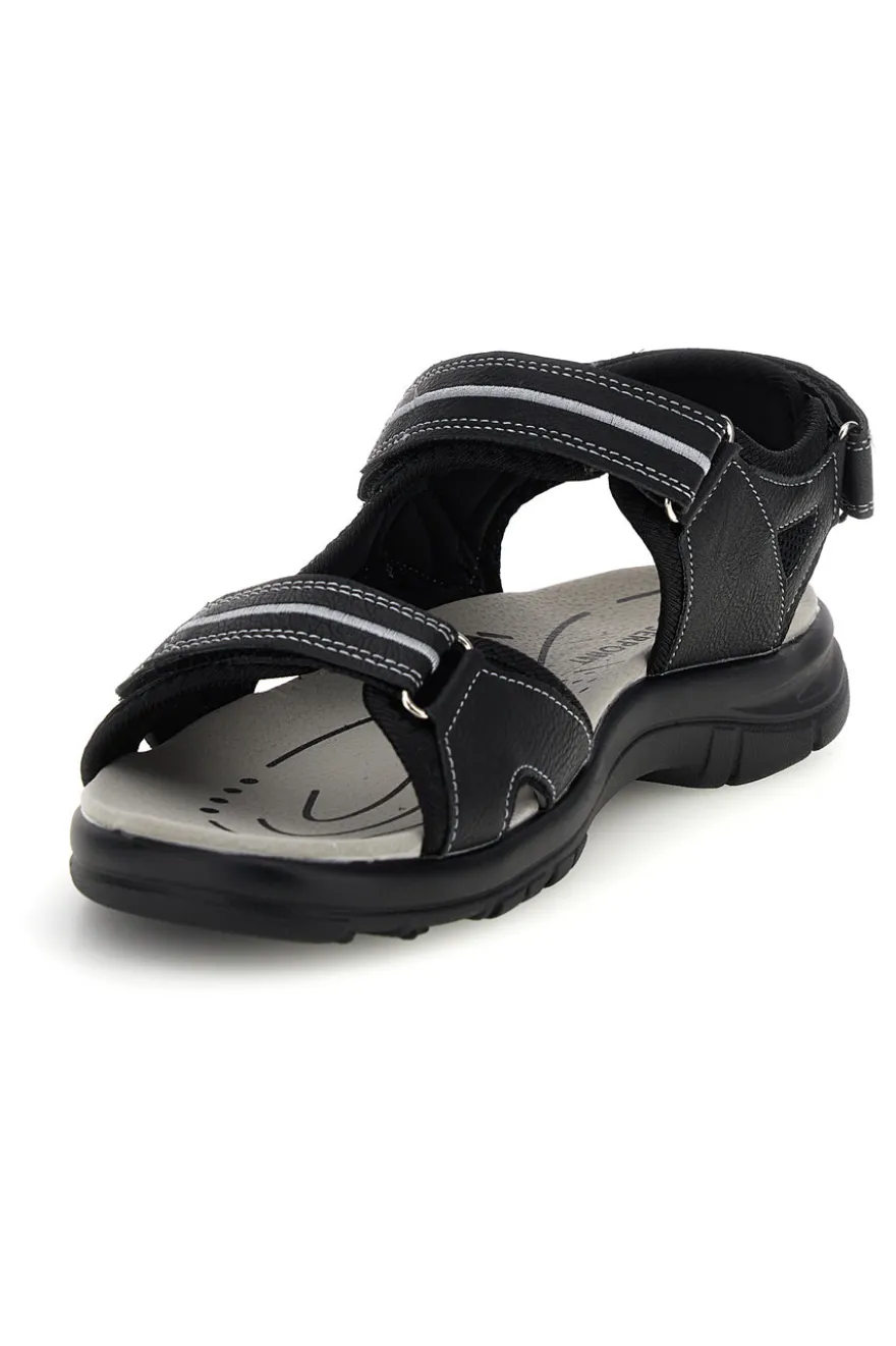 Sandali grigi con strappi in velcro Jerpoint CN15