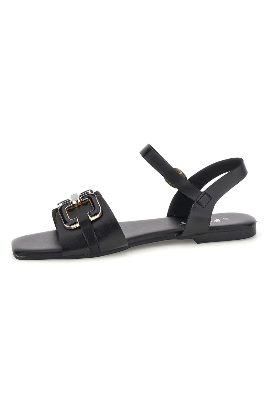 Sandali neri con morsetto The first chic PREA3595