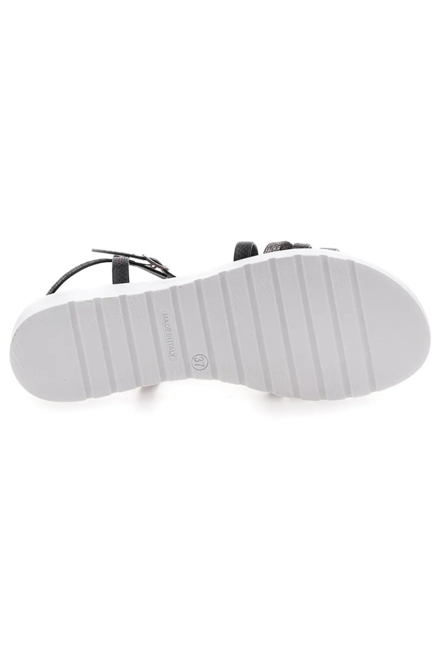 Sandali Neri con Multy Listini Made In Italy Mio Tempo 8103