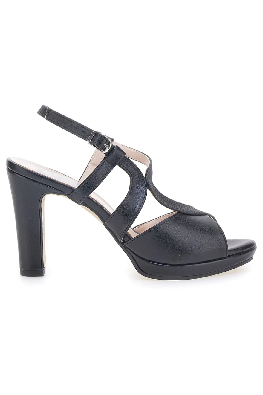 Sandali Neri con Tacco Pittarello Love 4580