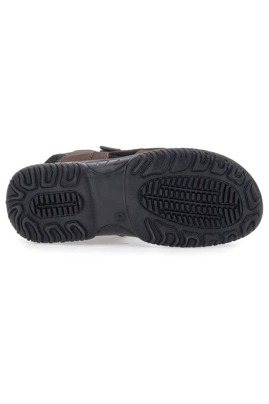 Sandali Sportivi Marroni Con Sottopiede in Pelle Marmaduke 2426