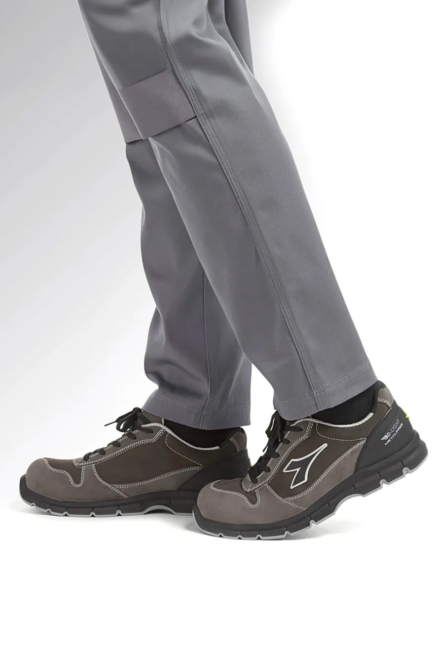 Scarpe antinfortunistiche grigie in pelle antigraffio Diadora RUN LOW MET FREE S3L FO SR ESD