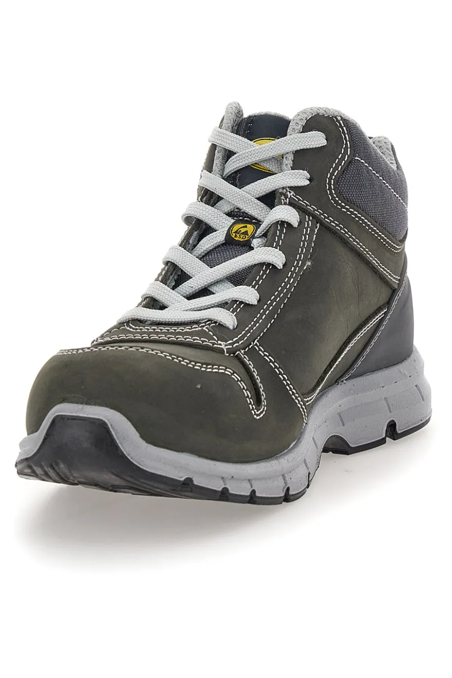 Scarpe antinfortunistiche grigie in pelle Diadora Run Mid S3S FO SR ESD